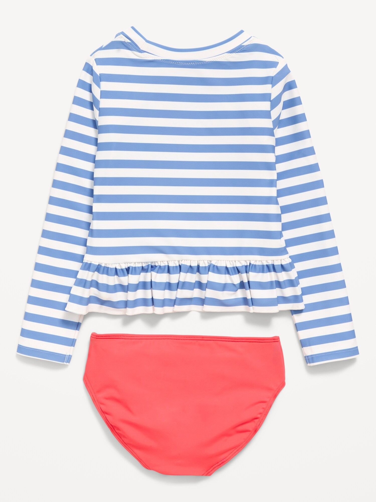 Комплект для плавания для детей, длинный рукав, с принтом — Old Navy, цвет: Синий полосатый — фото 2
