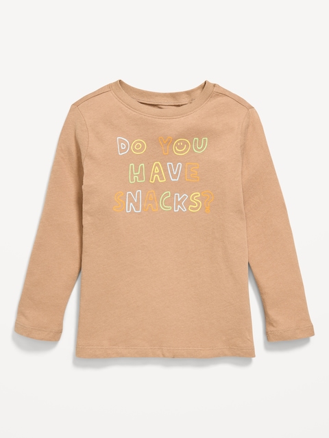 Long-Sleeve Unisex Graphic T-Shirt for Toddler