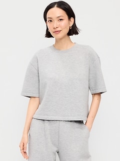 Bounce Fleece Relaxed Short-Sleeve Top