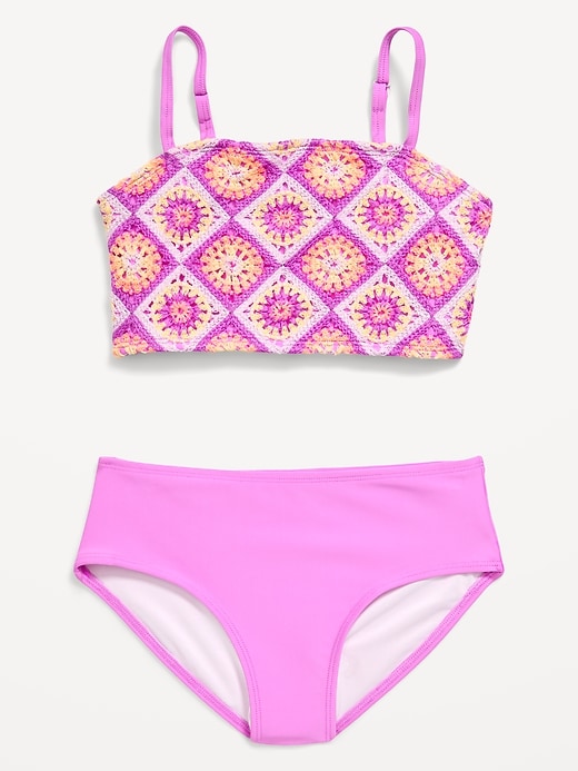 Image number 1 showing, Crochet Bikini Swim Set for Girls