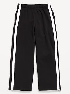 Baggy French-Terry Straight-Leg Retro Sweatpants for Girls