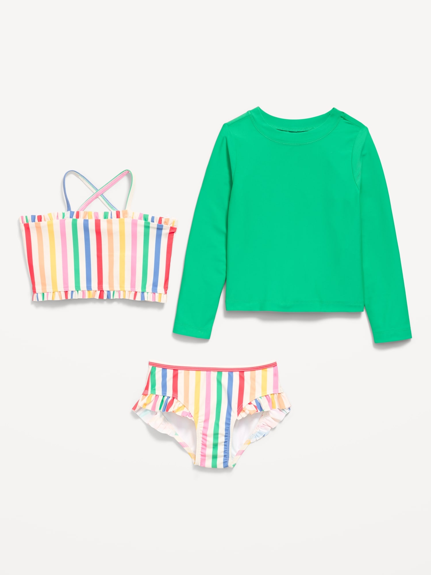 Комплект бикини Printed для детей — Old Navy, цвет: Разноцветный полосатый — фото 2