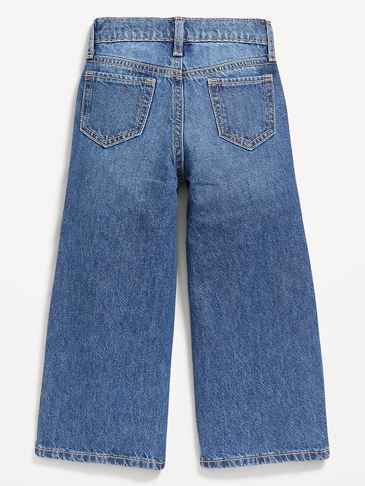 Image number 3 showing, Baggy Button-Fly Wide-Leg Jeans for Toddler Girls