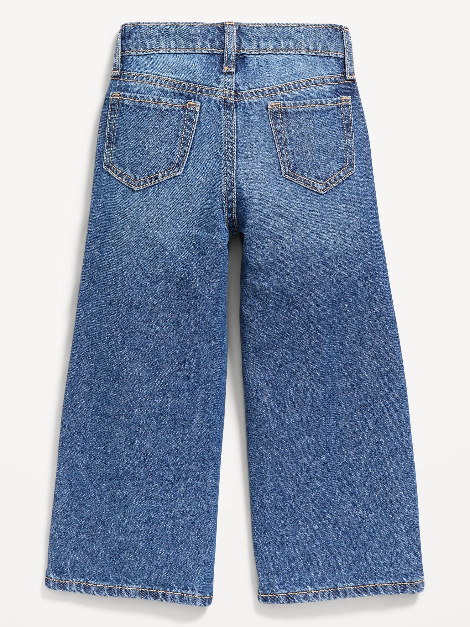 Baggy Button-Fly Wide-Leg Jeans for Toddler Girls