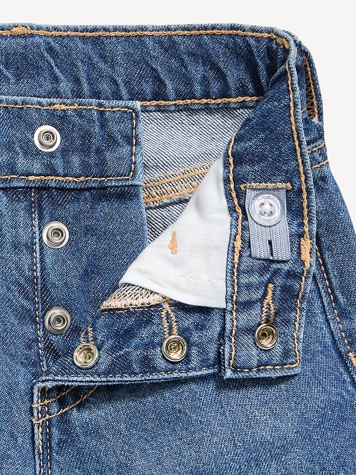 Image number 2 showing, Baggy Button-Fly Wide-Leg Jeans for Toddler Girls