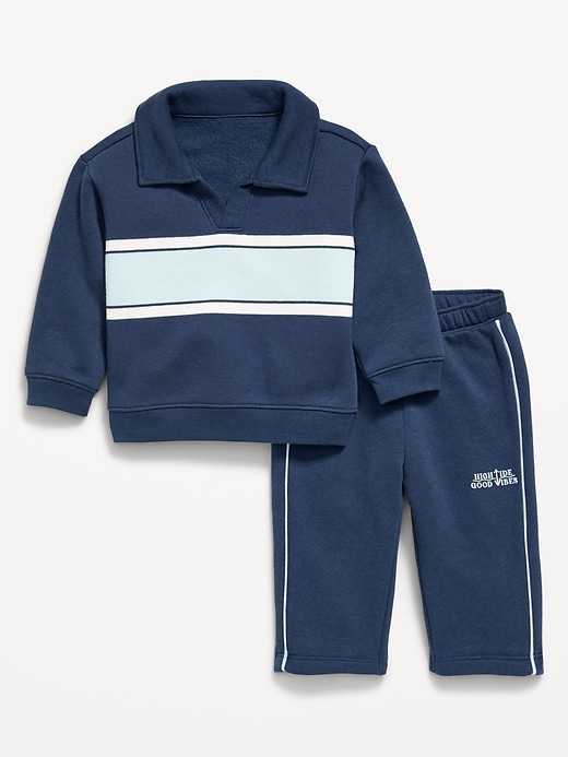 Image number 1 showing, Collared Sweatshirt and Sweatpants for Baby