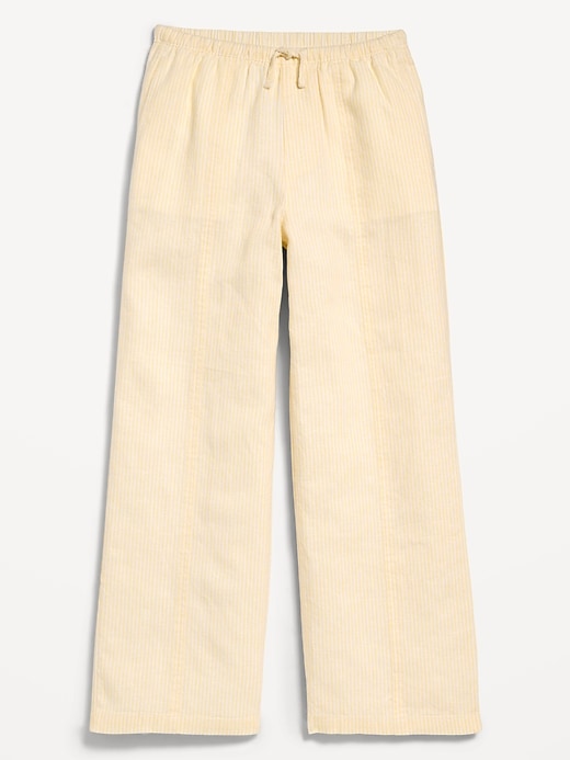Image number 4 showing, Striped Linen-Blend Wide-Leg Pants for Girls