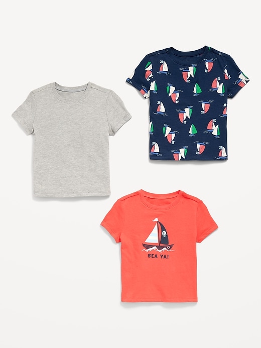 Image number 2 showing, Short-Sleeve T-Shirt 3-Pack for Toddler Boys