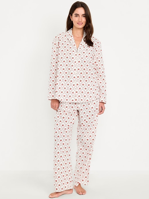 Image number 1 showing, Poplin Pajama Pant Set