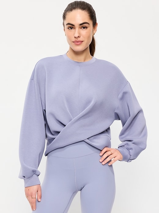 Image number 1 showing, Bounce Fleece Twist-Front Top