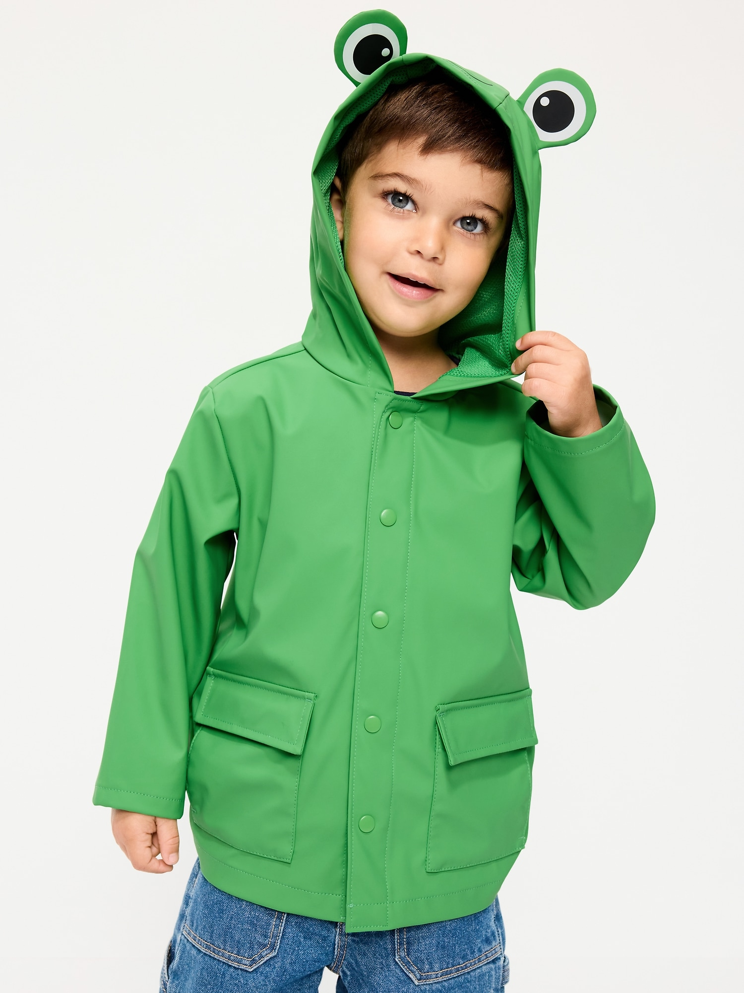 Water-Resistant Unisex Critter Hooded Jacket for Toddler