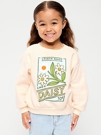 Image number 1 showing, Crew-Neck Graphic Sweatshirt for Toddler Girls