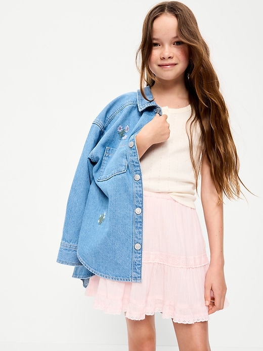 Image number 3 showing, Crinkle Gauze Skort for Girls