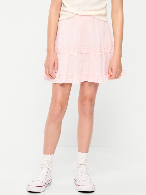 Crinkle Gauze Skort for Girls