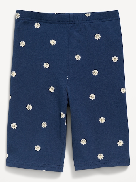 Printed Long Jersey Biker Shorts for Girls