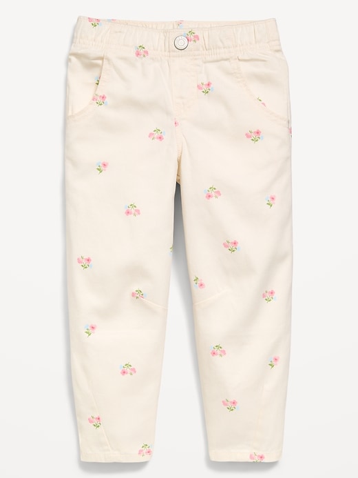 Image number 1 showing, Printed Pull-On Barrel-Leg Pants for Toddler Girls