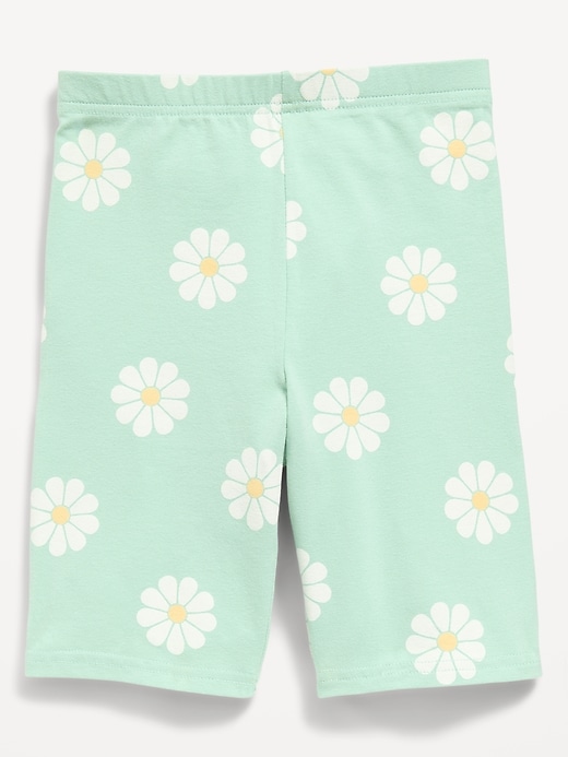 Image number 1 showing, Printed Long Jersey Biker Shorts for Girls