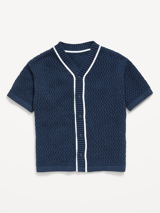 Image number 1 showing, Oversized Baseball Jersey Sweater for Toddler Boys