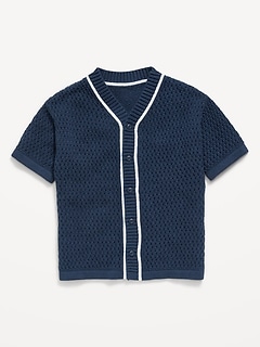 Oversized Baseball Jersey Sweater for Toddler Boys