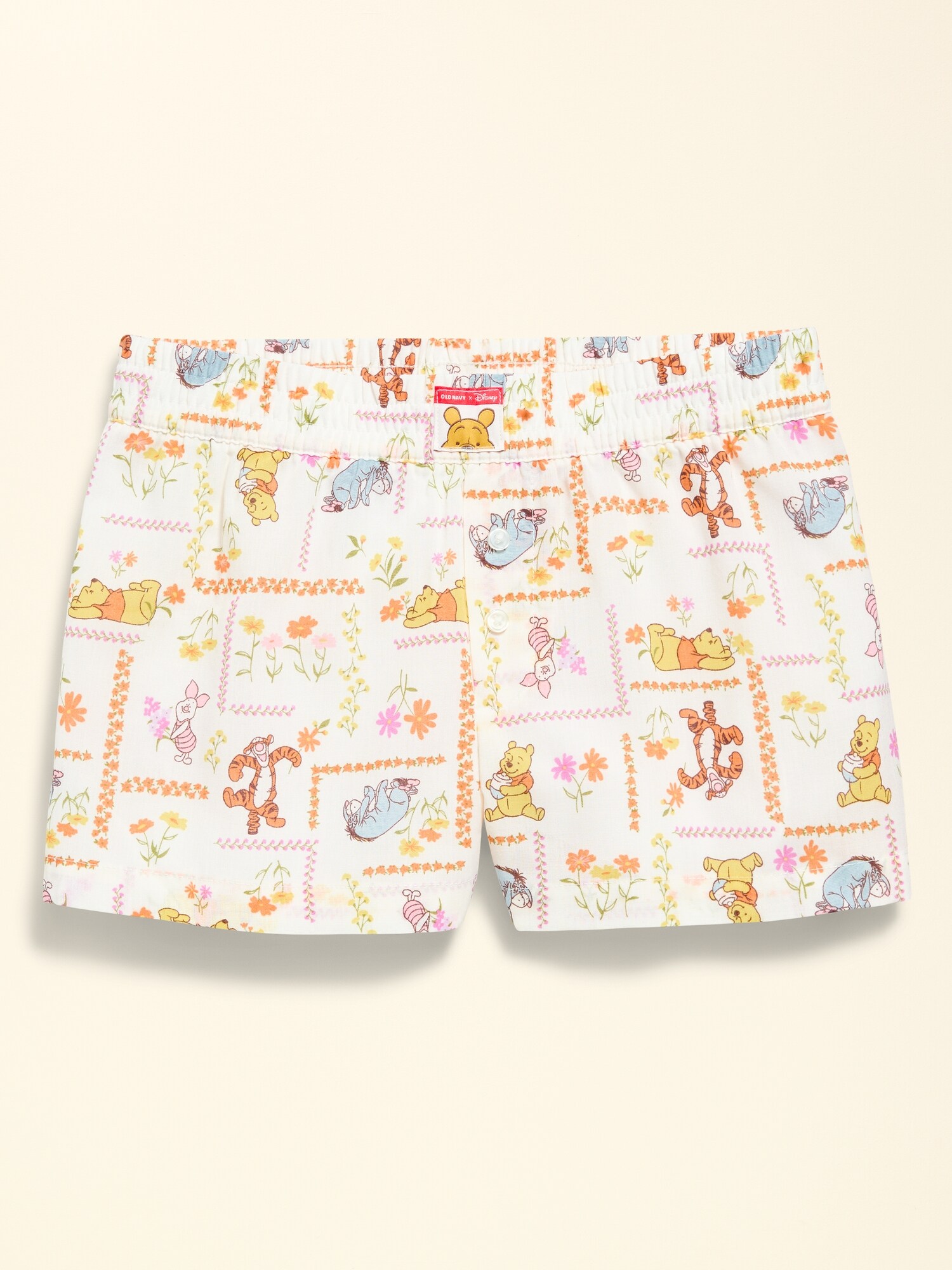 Пижамные шорты Pooh для детей, боксеры — Old Navy, цвет: Square Flower — фото 4