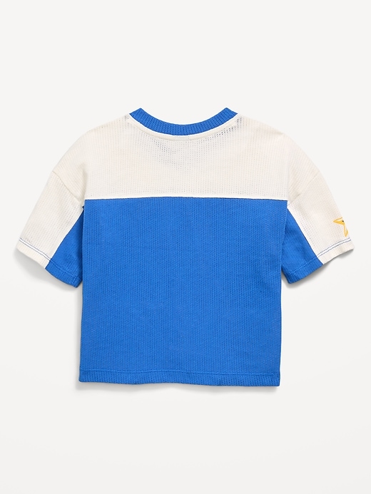 Image number 3 showing, Oversized Mesh Graphic Football T-Shirt for Toddler Boys