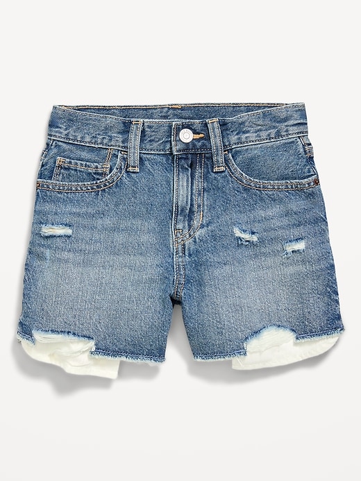 Image number 1 showing, High-Waisted Ripped Frayed-Hem Jean Shorts for Girls