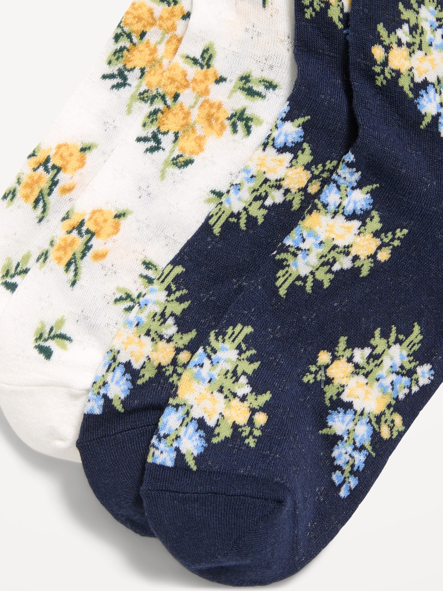 Floral Crew Socks 2-Pack for Women