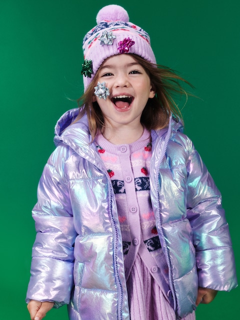 Shiny Puffer Jacket for Toddler Girls