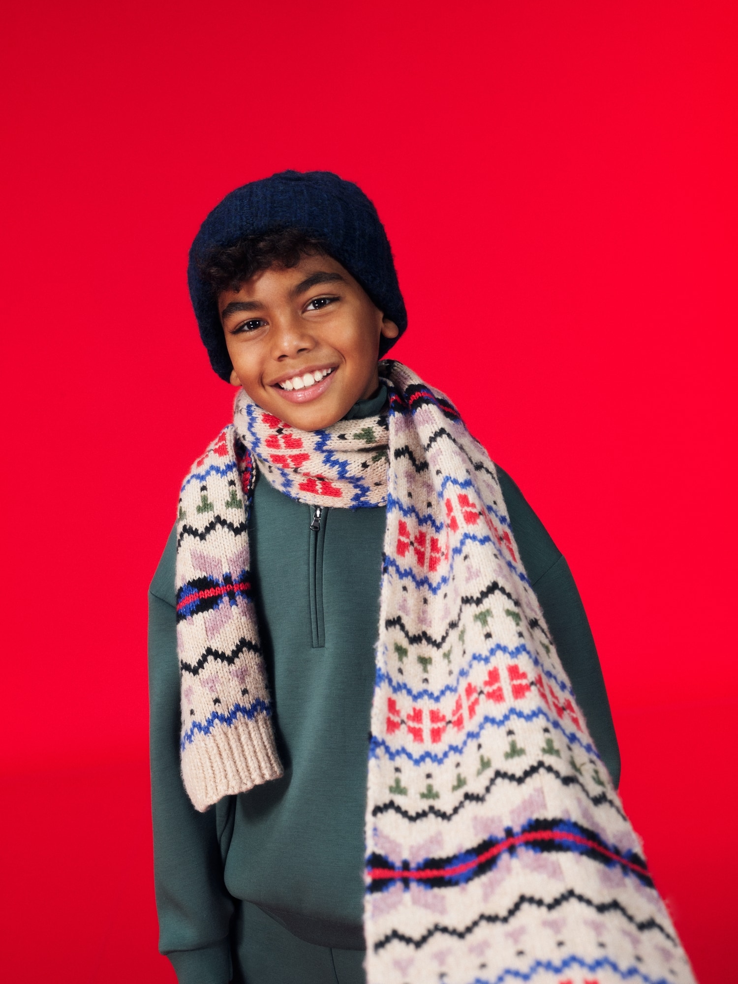 Bounce Fleece Oversized Quarter-Zip Sweatshirt for Boys