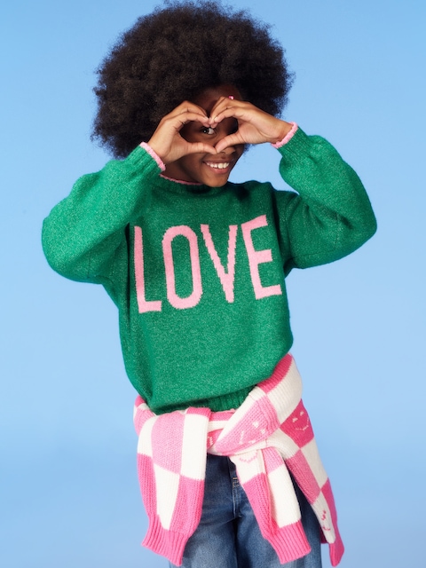 Oversized Crew-Neck Sweater for Girls