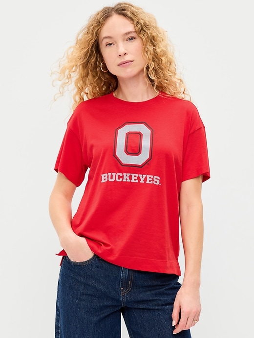 Image number 1 showing, College Crew-Neck T-Shirt for Women