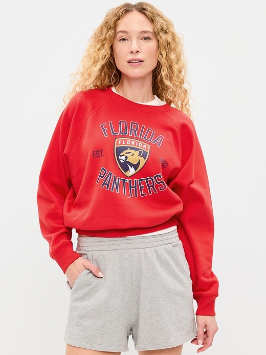 Image number 1 showing, NHL Crew-Neck Sweatshirt for Women