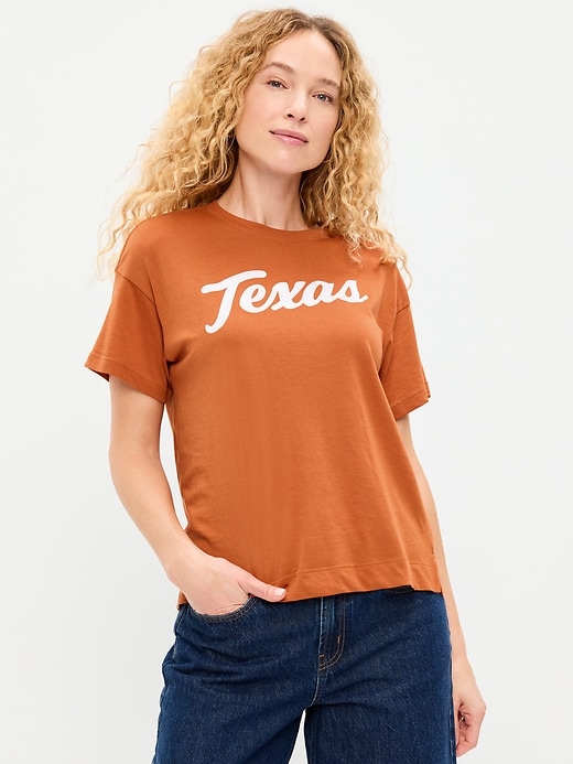 Image number 1 showing, College Crew-Neck T-Shirt for Women
