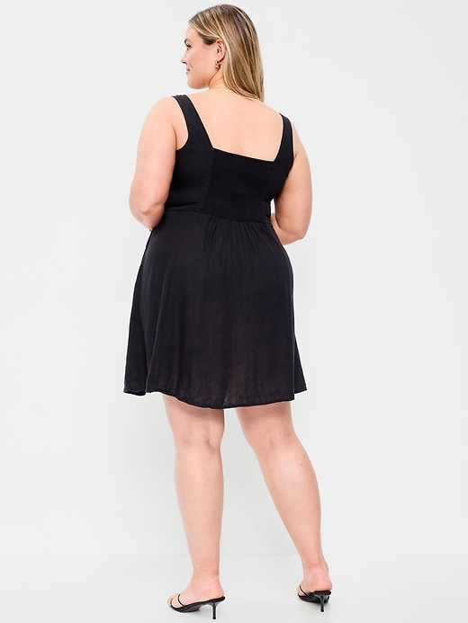 Image number 9 showing, Fit & Flare Linen Mini Dress