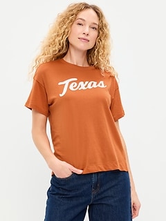 College Crew-Neck T-Shirt for Women
