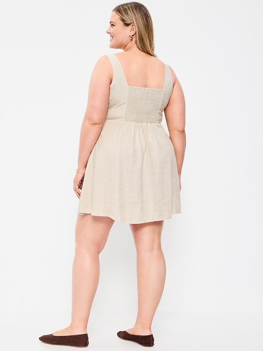 Image number 9 showing, Fit & Flare Linen Mini Dress