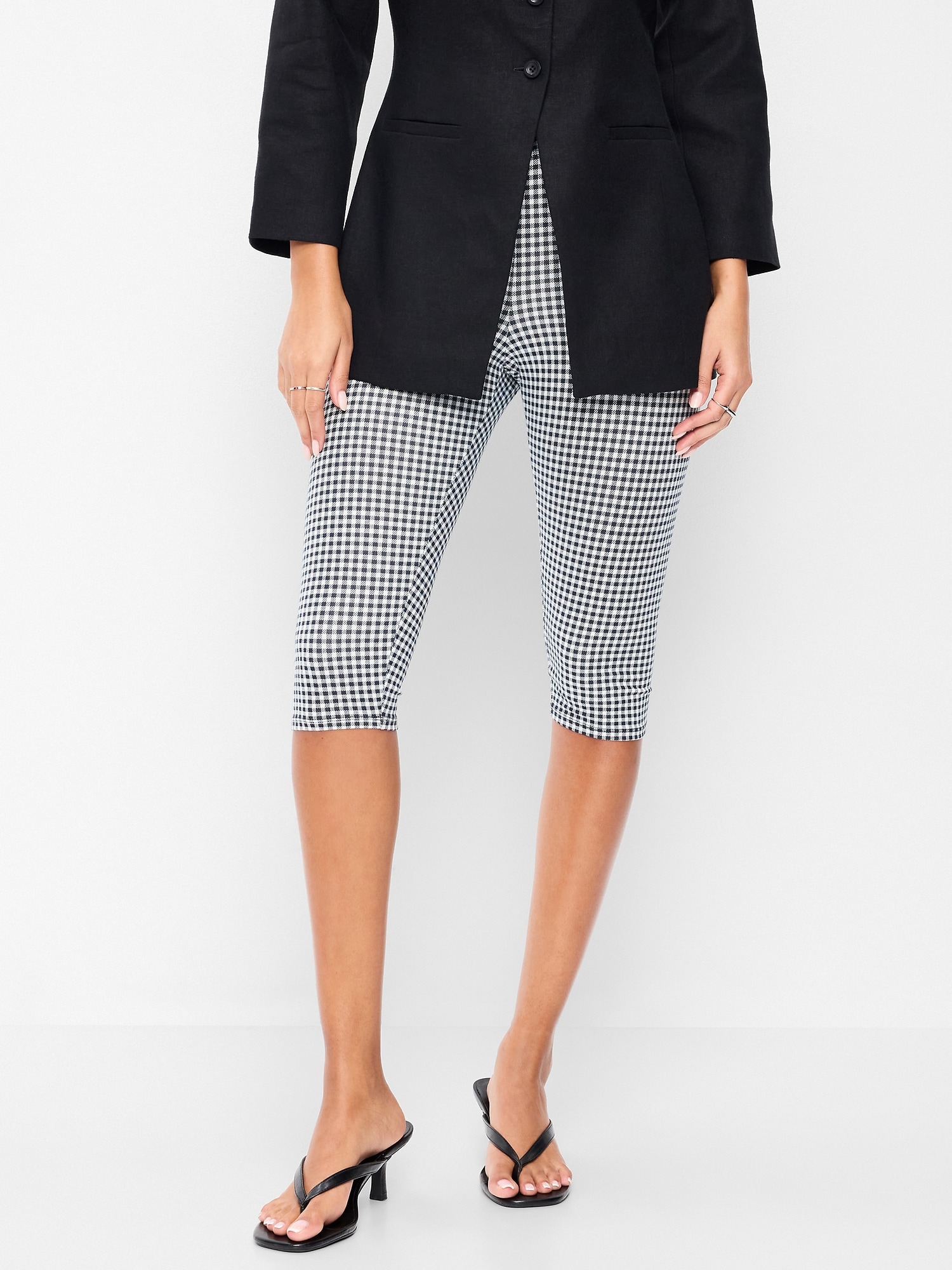 High-Waisted Fashion Layering Capri Legging