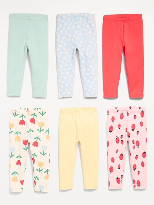 Image number 2 showing, Leggings 6-Pack for Toddler Girls