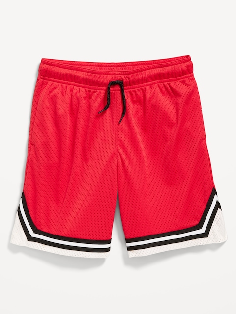 Knee Length Mesh Basketball Shorts for Boys