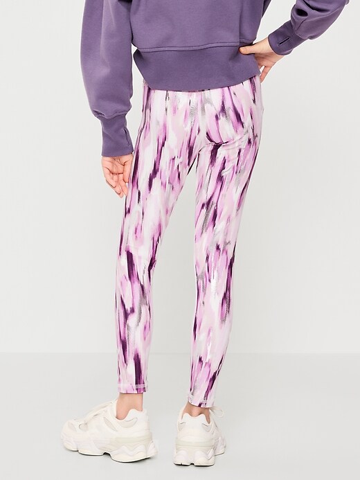 Image number 2 showing, High-Waisted PowerSoft 7/8-Length Leggings for Girls