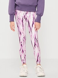 Image number 1 showing, High-Waisted PowerSoft 7/8-Length Leggings for Girls