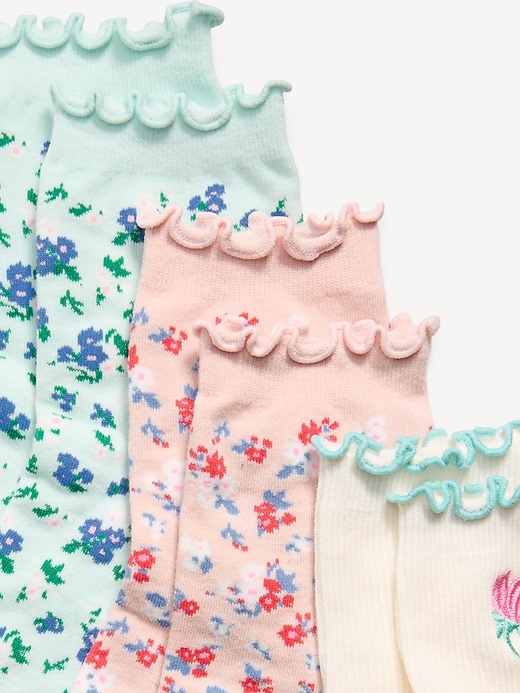 Image number 2 showing, Ruffled Crew Sock 3-Pack for Women