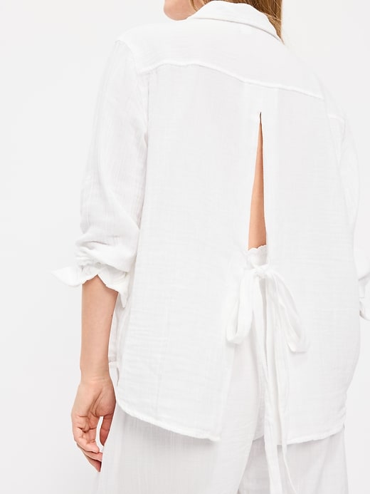 Image number 4 showing, Open-Back Button-Down Shirt