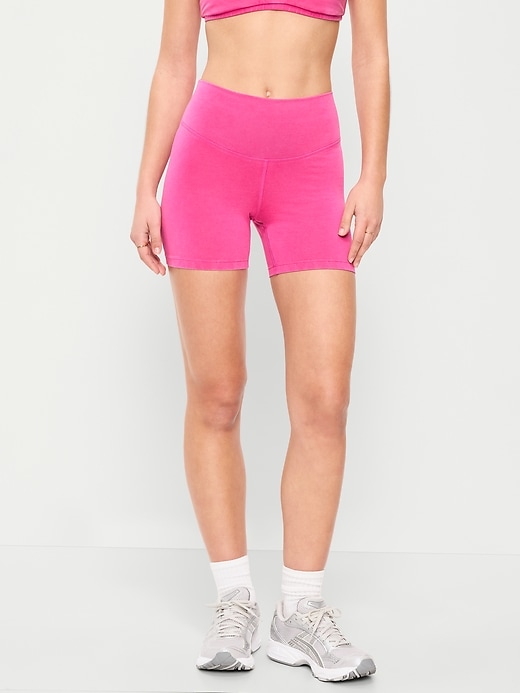 Image number 1 showing, High-Waisted PowerChill Biker Shorts -- 5-inch inseam