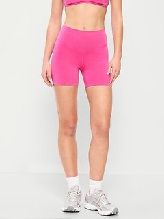 High-Waisted PowerChill Biker Shorts -- 5-inch inseam