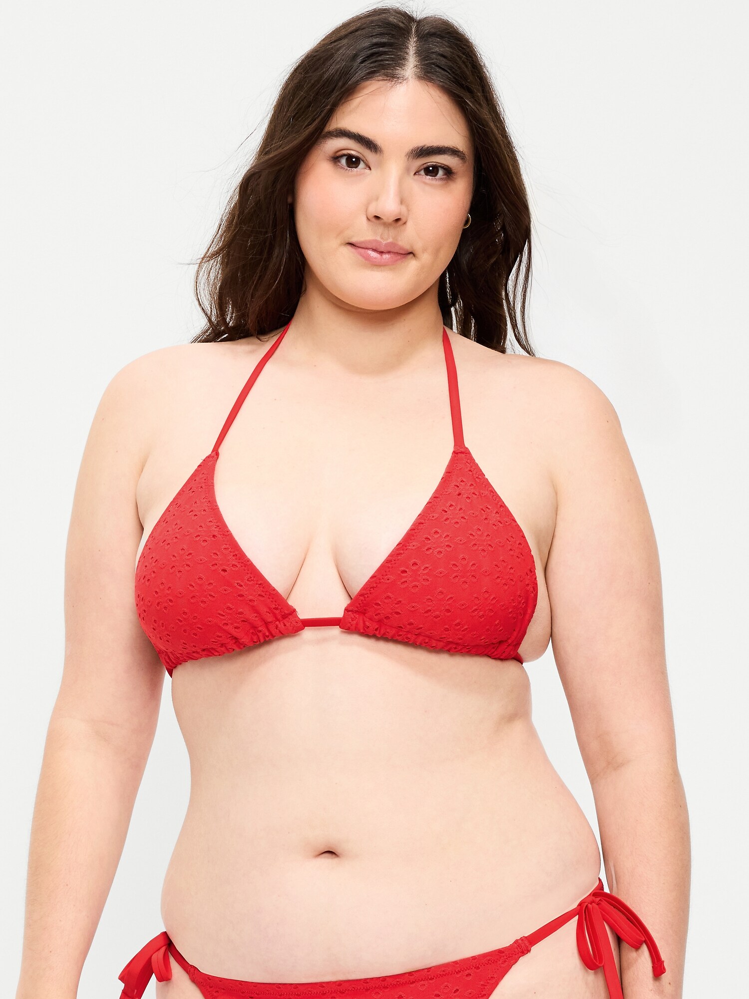 Верх бикини Pique, крой бикини, треугольные чашки — Old Navy, цвет: Amaryllis — фото 5