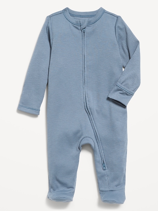 Image number 1 showing, Ribbed 2-Way-Zip Sleep & Play Footed One-Piece for Baby