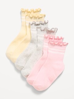 Ruffled Crew Sock 3-Pack for Toddler & Baby