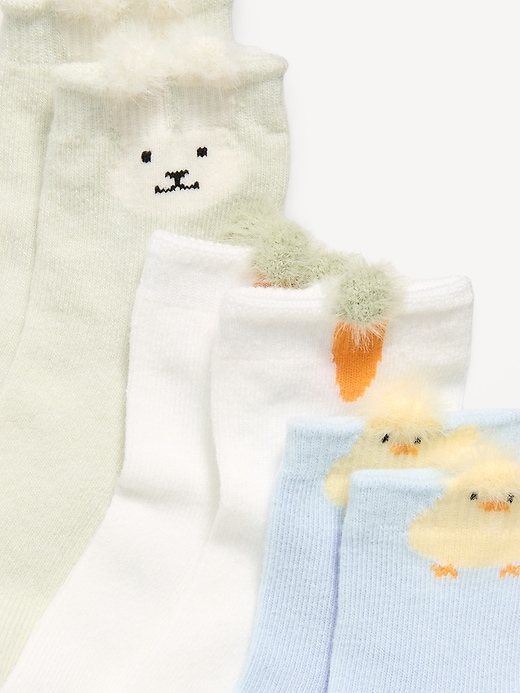 Image number 2 showing, Fashion Crew Socks 3-Pack for Toddler & Baby