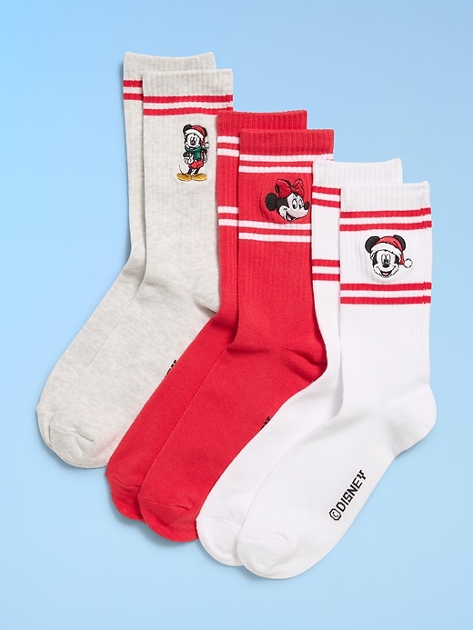 Image number 1 showing, Old Navy x Disney Graphic Crew Socks 3-Pack for Adults